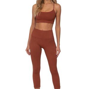 MORGAN STEWART SPORT Sugar Almond Legging Size M/L